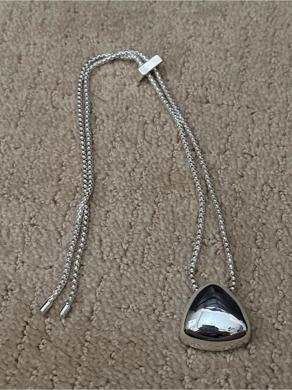 Puffy Triangle Necklace